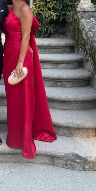 Vestido Pronovias Rojo Largo Fiesta