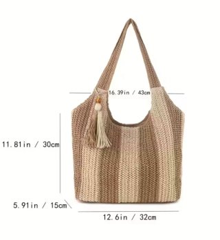 BOLSO DE PAJA MUJER FORRADO INTERIORMENTE