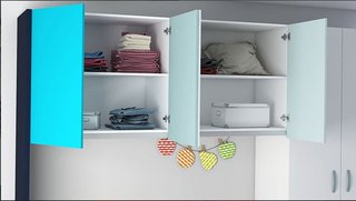 DORMITORIO JUVENIL PUENTE CON CAMA NIDO, armario