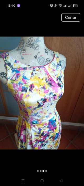 Vestido coctel multicolor