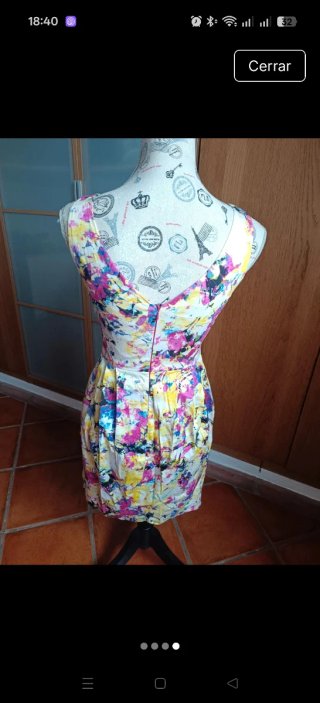 Vestido coctel multicolor