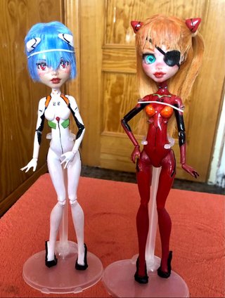 Pack dúo muñecas custom Rei & Asuka – Evangelion