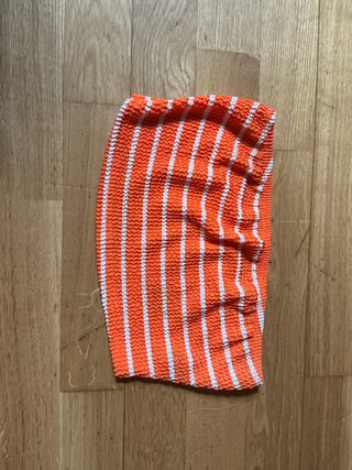 Top Naranja Rayas Blancas