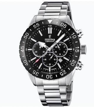 Reloj Festina Ceramic Hombre F20575/3 Negro/Plata