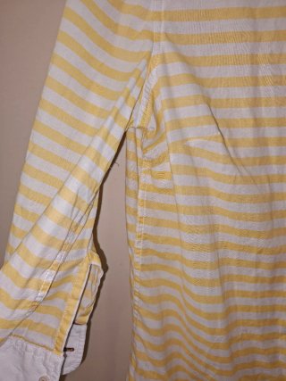Camisa Tommy Hilfiger Rayas Amarillas Talla S