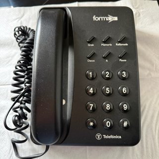 Teléfono fijo Forma negro