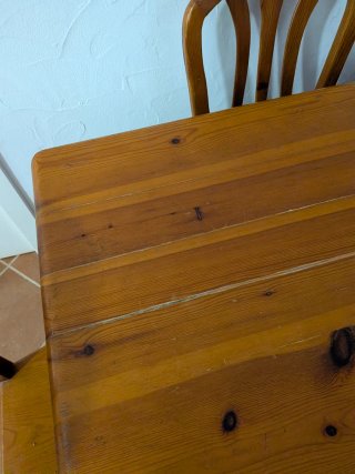Conjunto muebles madera salón comedor