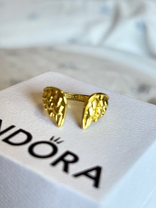 Anillo Pandora Original Ajustable | Diseño Dorado
