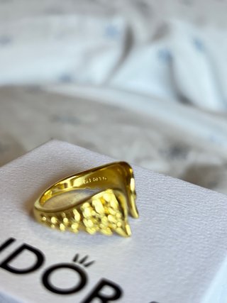 Anillo Pandora Original Ajustable | Diseño Dorado