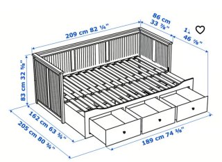 Cama diván Ikea blanco