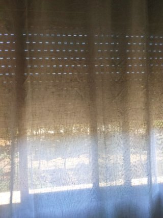 Cortina semitransparentes lino Blanco 245x200