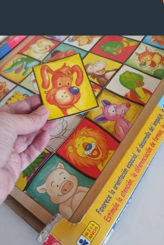 Juego infantil: Tablero de animalitos.