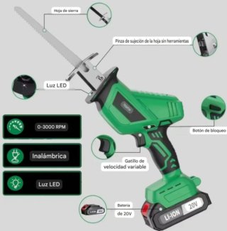 Sierra Sable Portátil Batería Recargable
