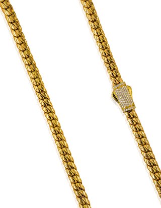 Cadena eslabón cubana 58cm oro 18k - ref.16035
