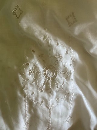 Coppia Tende Panna Ricamate