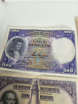 Lote 5 Billetes Antiguos Banco de España 1928-1935