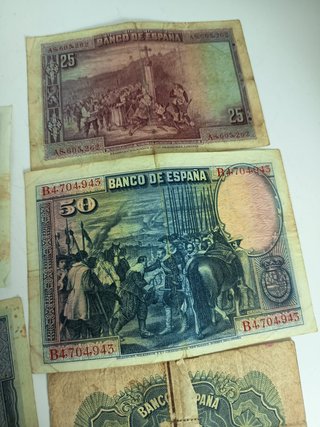 Lote 5 Billetes Antiguos Banco de España 1928-1935