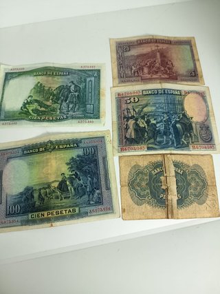 Lote 5 Billetes Antiguos Banco de España 1928-1935