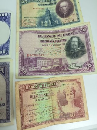 Lote 5 Billetes Antiguos Banco de España 1928-1935
