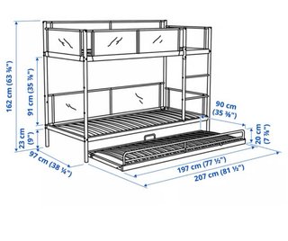 Litera IKEA Tromso90x200 Descatalogada buen estado