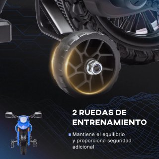 Juguete niños moto eléctrica ruedas apoyo sonidos