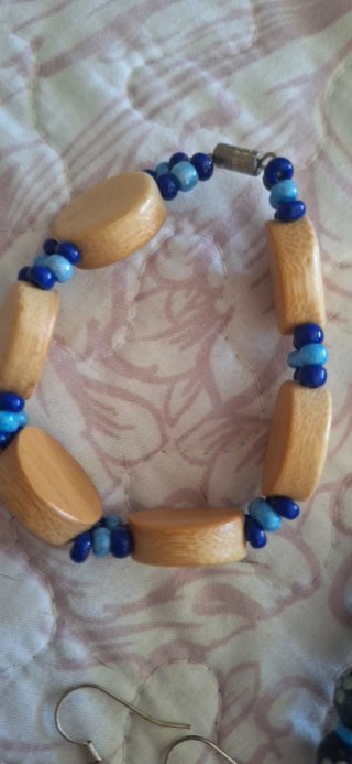 1 collar 1 pulsera 2 pendientes Artesanía Africana