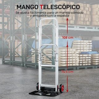 Carro Plegable Aluminio 90kg Mango Telescópico
