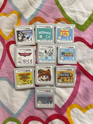 Nintendo 3DS XL Rosa + PACK de 10 juegos +cargador