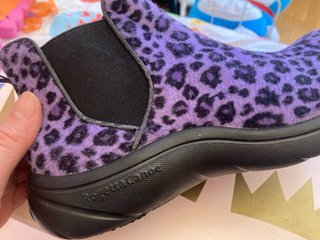 Botas Moradas Estampado Leopardo Talla 35