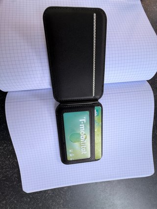 Cartera MagSafe cuero negra iPhone 12 13 14 15 16