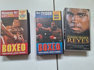 3 vhs de Grandes Combates Tyson y Mohammed Ali