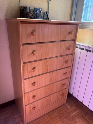 Cómoda de madera 6 cajones