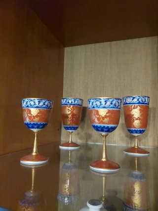 Bicchieri tetatet liquore porcellana cinese