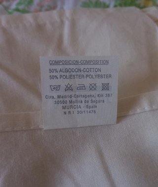 Pieza de tela Crema 50 alg/50 pol