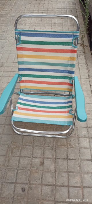 Silla playa totalmente reclinable