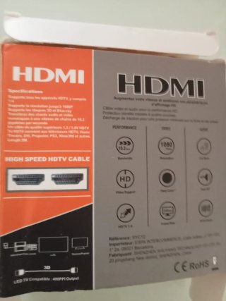 Cable HDMI 1.4V Alta Velocidad 3D 4K