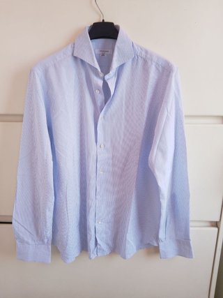 Camicia vintage elegante Marchegiano cotone bianco