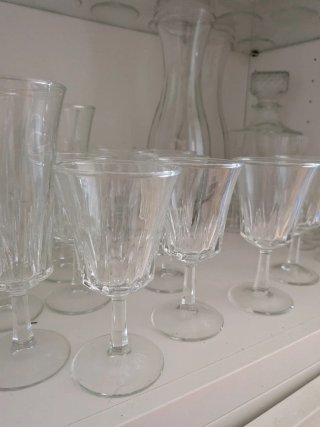 Copas de cristal 5 medidas 48 unid