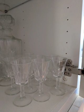 Copas de cristal 5 medidas 48 unid
