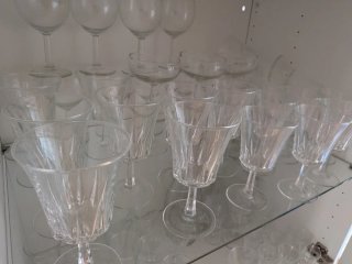 Copas de cristal 5 medidas 48 unid