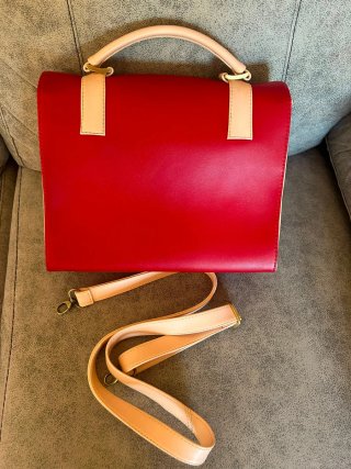 Bolso rojo y rosa palo MEGAFONO