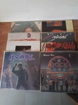 Discos de vinilo LPs.