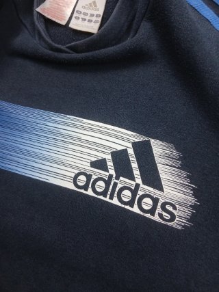 Felpa Adidas Y2K Blu Cappuccio Taglia S