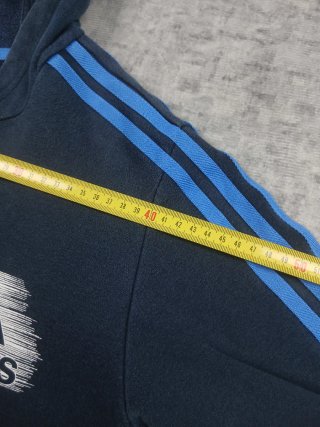Felpa Adidas Y2K Blu Cappuccio Taglia S