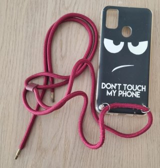 Funda móvil Samsung M21 con cordón.