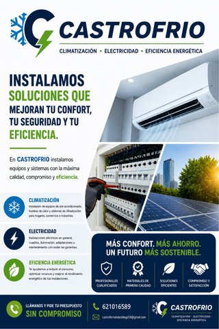 Instalación de equipos de frio , calor etc .