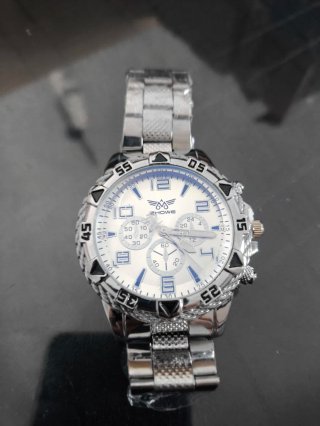Reloj Zhowe Hombre Plata y Blanco