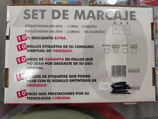 Set de marcaje pryse. Etiquetadora seis dígitos