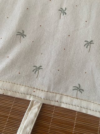 Alfombra de bambú y tela