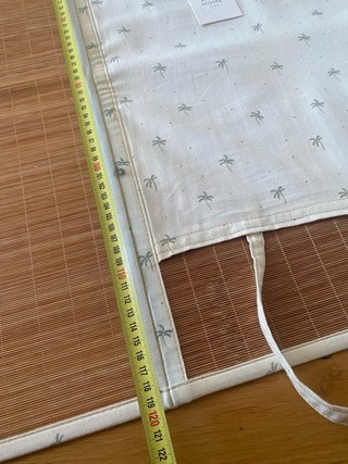 Alfombra de bambú y tela